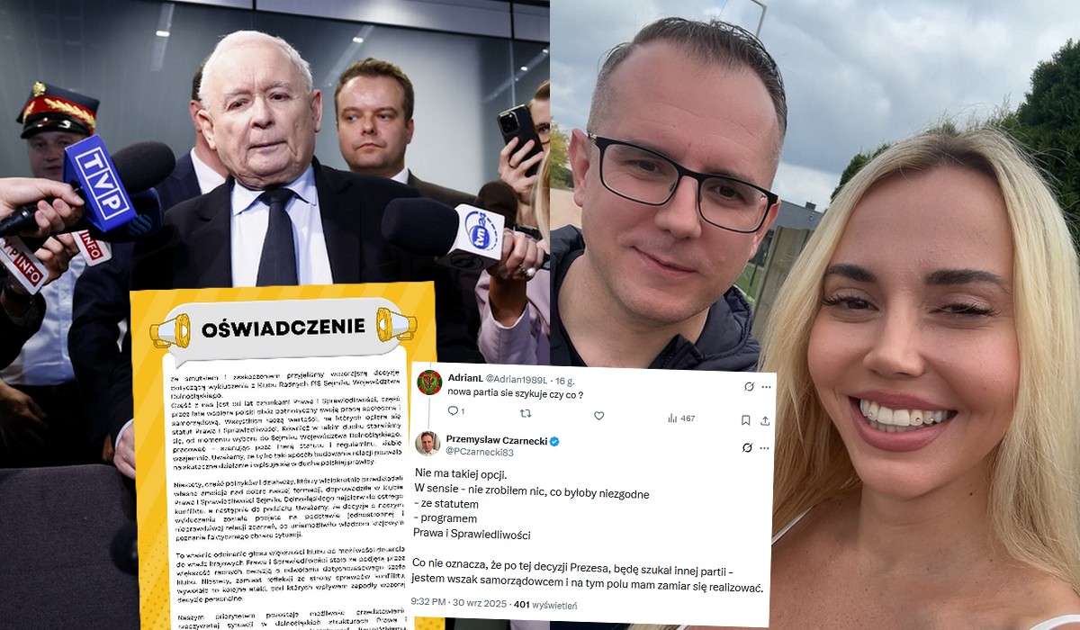 Przemysław Czarnecki, znany jako były partner Marianny Schreiber, decyzją prezesa stał się też byłym radnym PiS