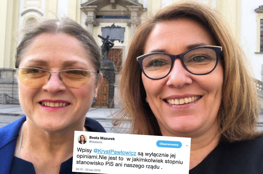 Beata Mazurek: wpisy Pawłowicz są wyłącznie jej opiniami, to nie stanowisko PiS 