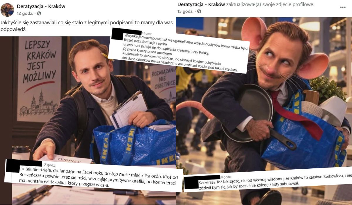 Krakowski profil Konfederacji został przejęty i zapełniony obraźliwymi grafikami
