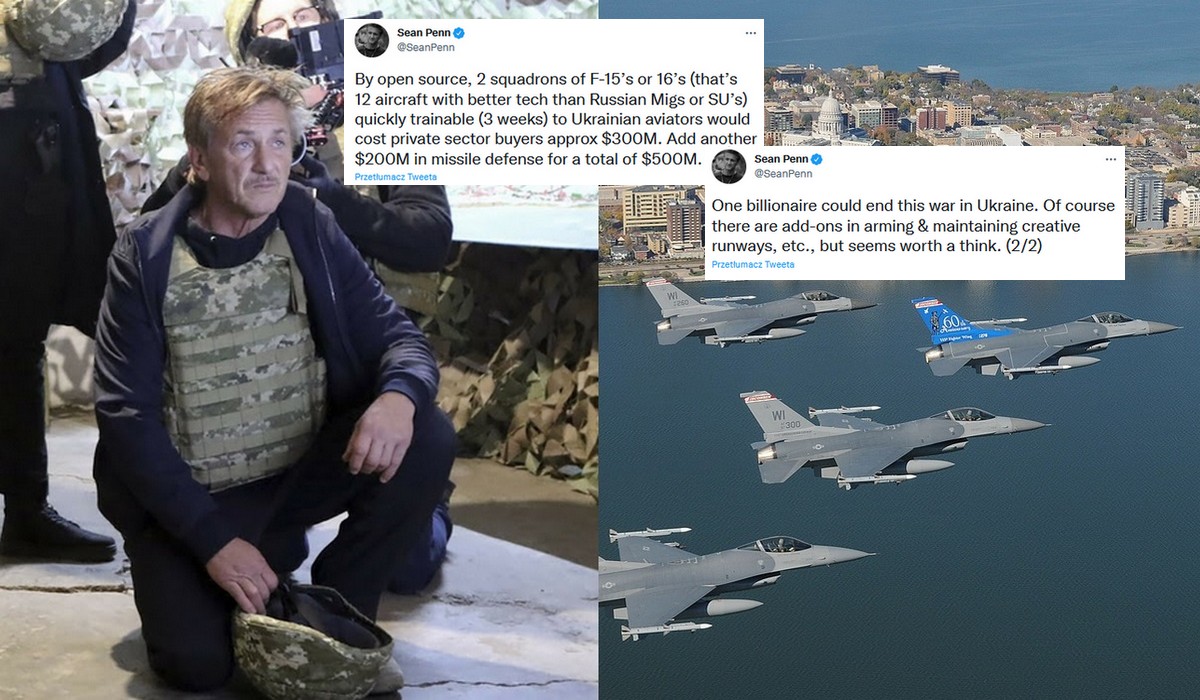 Sean Penn bez owijania w bawełnę stwierdził, że "jeden miliarder mógłby zakończyć wojnę w Ukrainie"