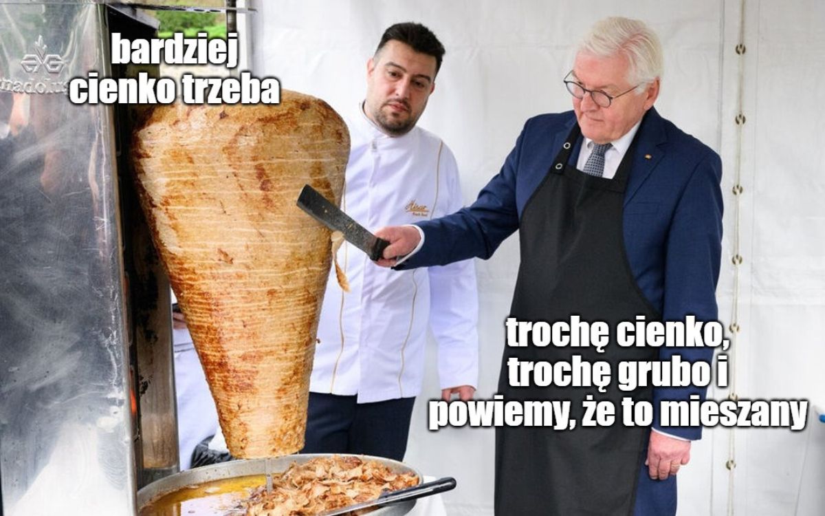 Prezydent Niemiec wziął do Turcji 60 kg mięsa, słynnego kebabowego maestro i jego sosy