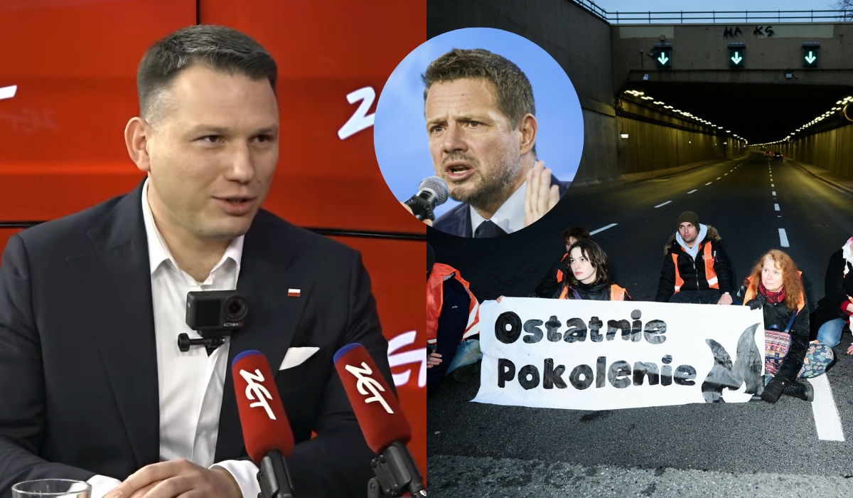 Mentzen obwinia Trzaskowskiego za Ostatnie Pokolenie, uważa go za "ideologicznego ojca tych wariatów"