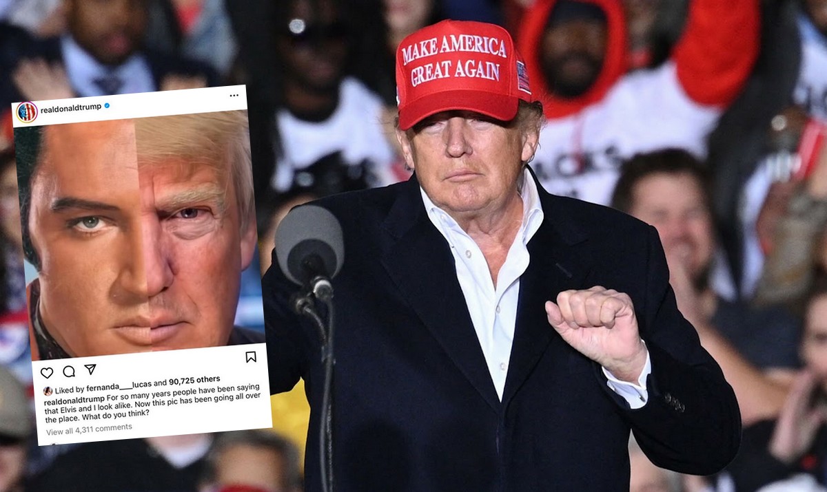 Donald Trump zwraca uwagę na swoje podobieństwo do Elvisa Presleya, gdyby żył