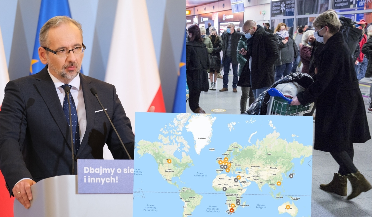 Niedzielski zapowiada kwarantannę dla podróżujących z krajów, w których wykryto nowy wariant koronawirusa