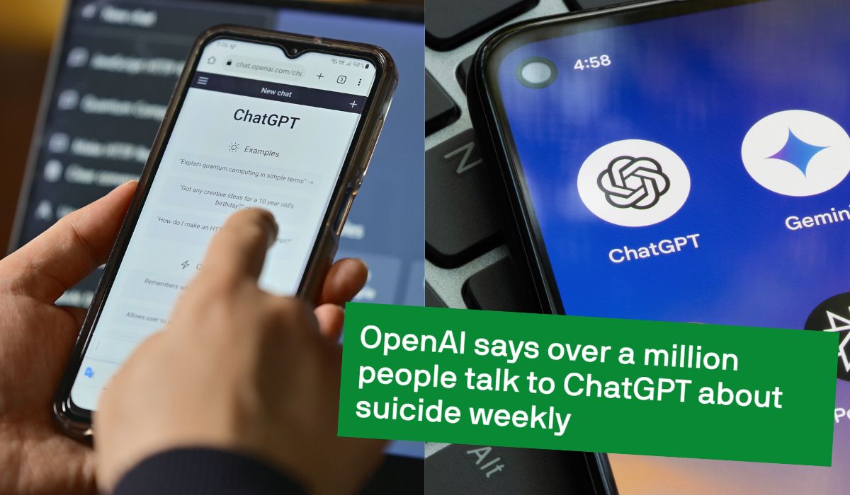 Według OpenAI, około milion osób tygodniowo rozmawia o samob*jstwie z ChatGPT