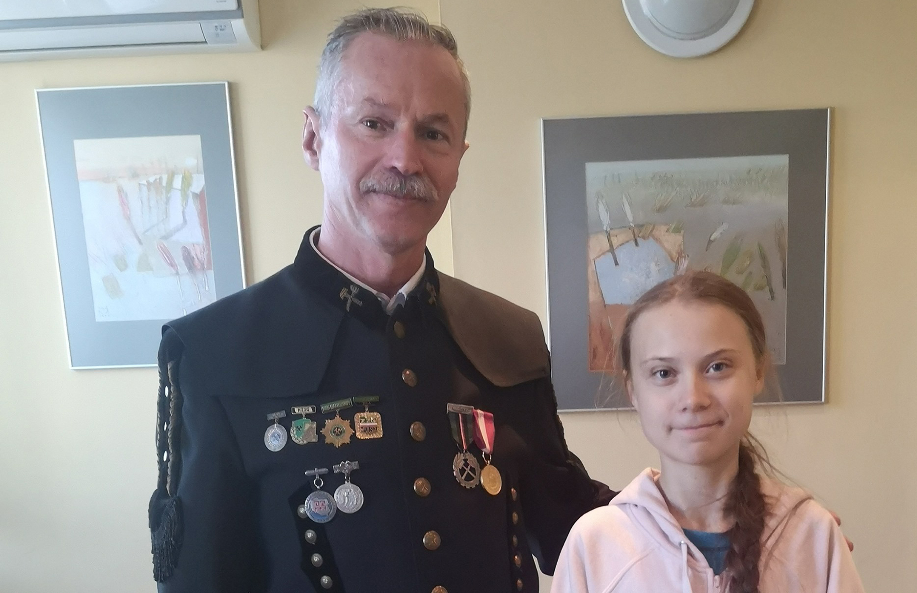 Związkowiec, który spotkał się z Gretą Thunberg w kopalni, krytykowany przez górników