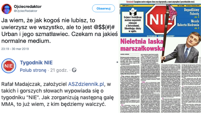 ASZdziennik pokłócił się z Tygodnikiem NIE, nie na żarty