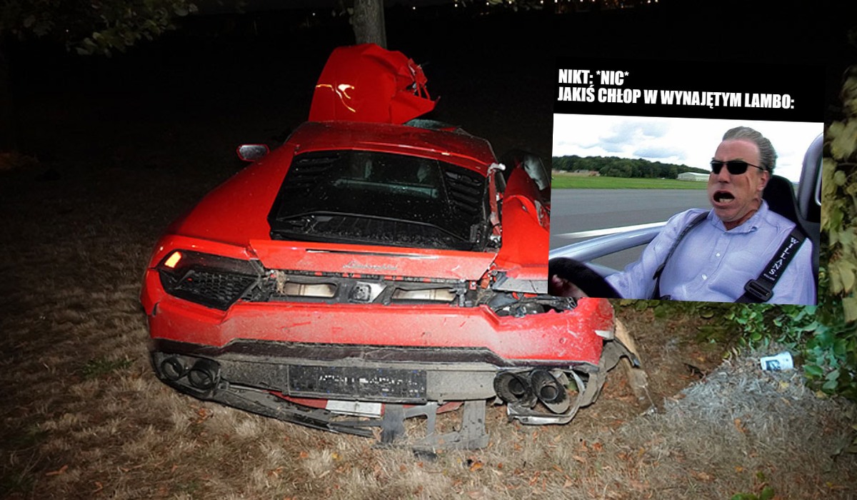 Niemcy: chłop rozbił wynajęte lamborghini, ale nie musi płacić, bo nie on włączył tryb sportowy