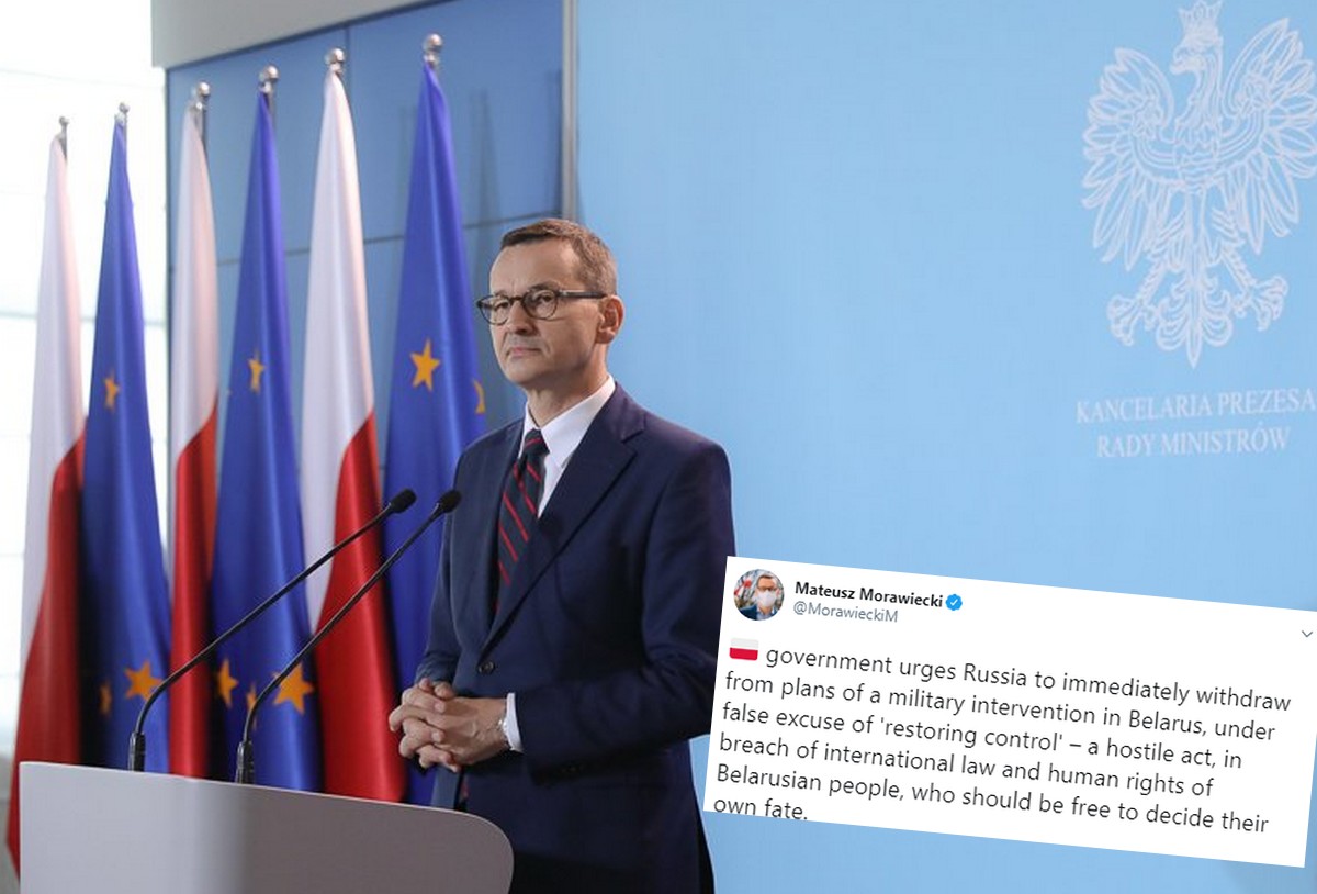 Premier dyscyplinuje Rosję i wzywa do natychmiastowego wycofania się z planów interwencji na Białorusi