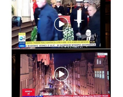 TVP Info nie pokazało kondolencji Tuska dla bliskich Adamowicza