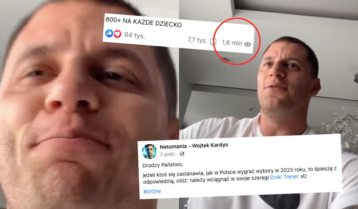 Dyskusję o 800+ zdominował Dziki Trener, jego pełne pasji i narzekań nagranie ma największe zasięgi