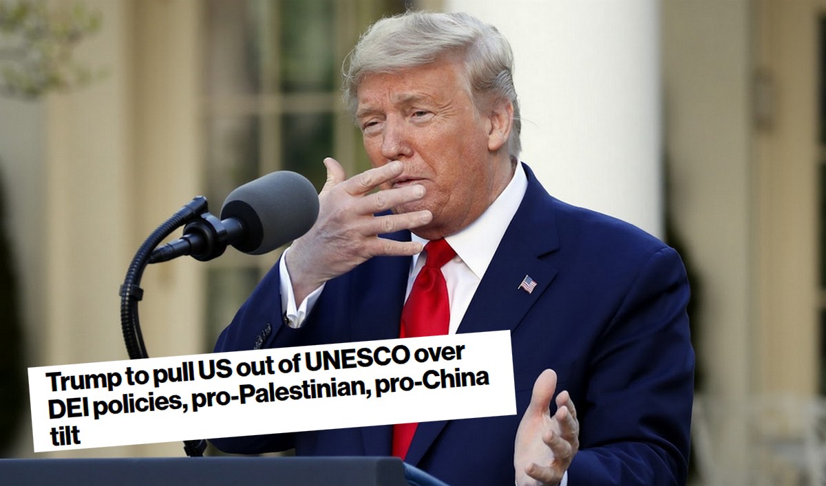 Donald Trump zdecydował, że USA wyjdą z UNESCO, bo organizacja jest "woke" i wspiera Chiny i Palestynę