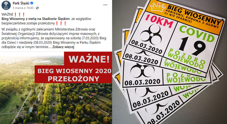 Bieg Wiosenny został odwołany, biegacze zrobili nieoficjalne wydarzenie zastępcze na kilkaset osób