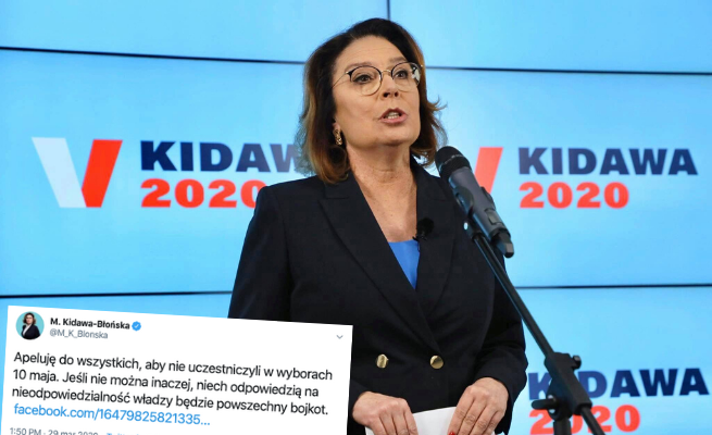 Małgorzata Kidawa-Błońska wzywa do bojkotu wyborów prezydenckich