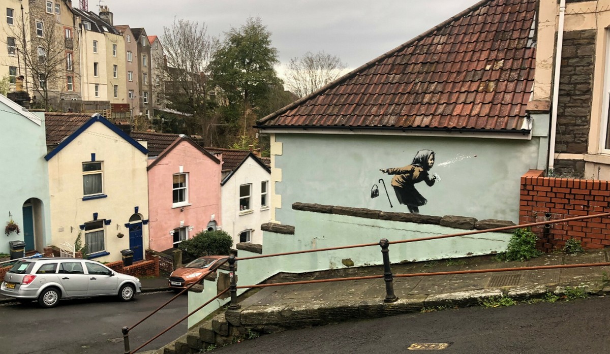 Banksy stworzył mural na budynku w Bristolu, jego właścicielka stała się milionerką