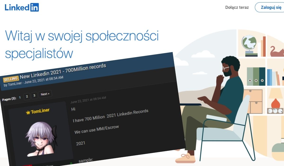 Wyciekła baza użytkowników LinkedIn, i to większości, bo ponad 90%