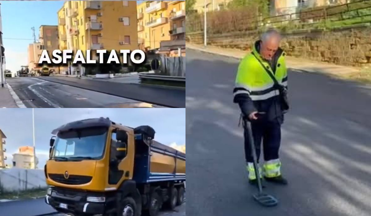 Sycylia z fuszerką roku już w styczniu, ktoś zalał drogi asfaltem razem ze studzienkami