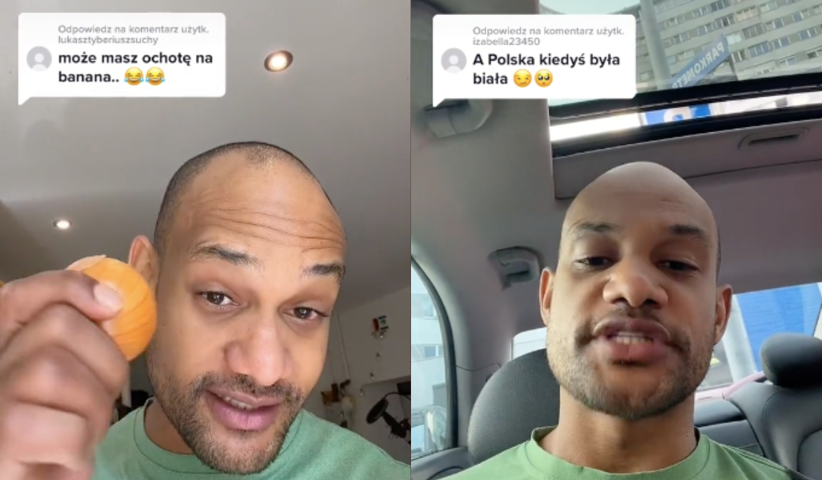 Afropolak z Białegostoku stał się gwiazdą internetu robiąc bekę z rasistów na TikToku