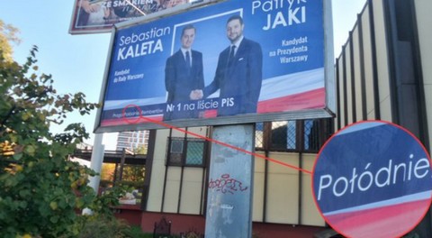 
"Praga Połódnie" na plakacie polityka PiS
