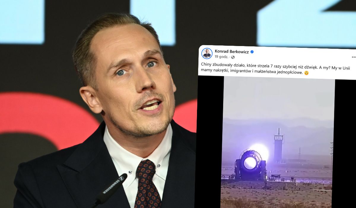 Konrad "Patelnia" Berkowicz nabrał się na film AI prezentujący potężną chińską broń