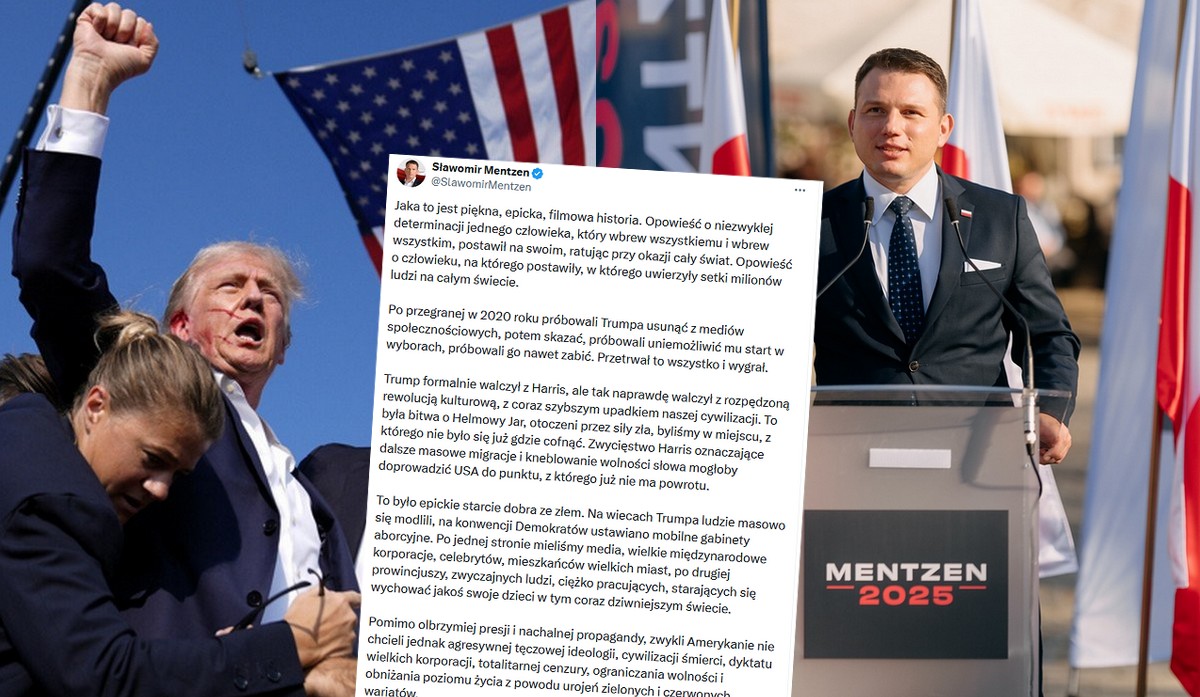 Mentzen analizuje wybory w USA: to była walka dobra ze złem, Trump wygrał z rozpędzoną rewolucją kulturową