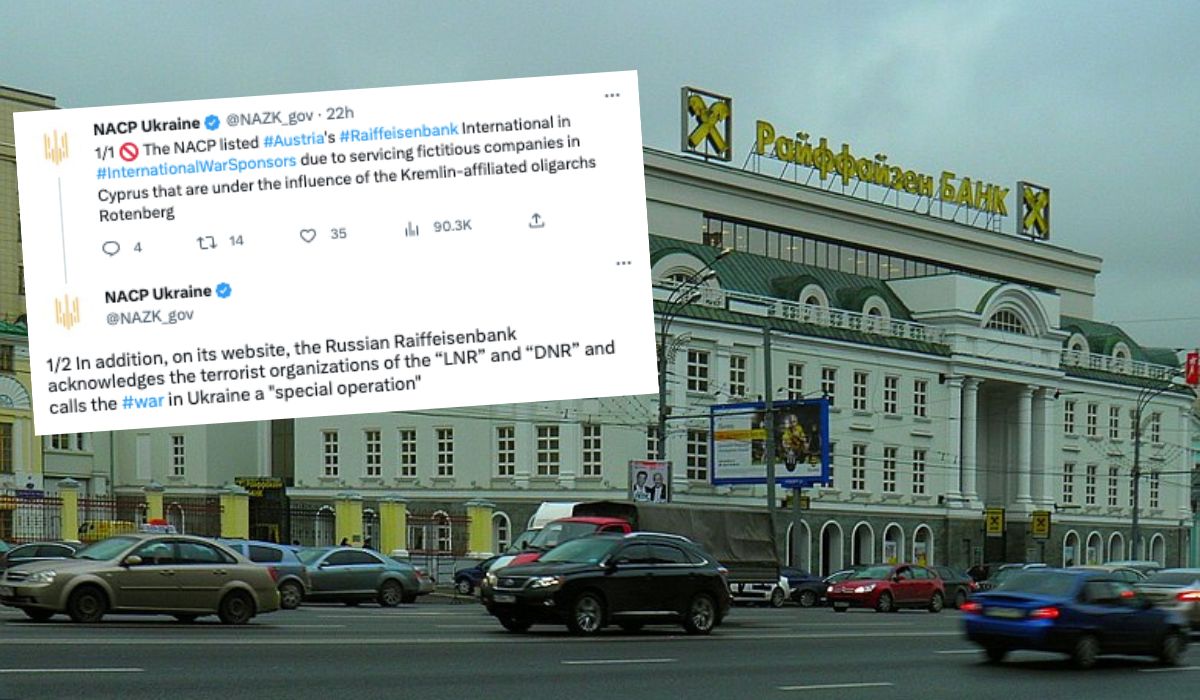 Ukraina uznała Raiffeisen Bank za "sponsora wojny", toczy się śledztwo w sprawie Credit Suisse i UBS