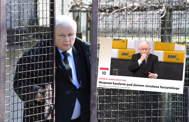 5000 osób wybiera się na grupowe kaszlenie pod domem Jarosława Kaczyńskiego