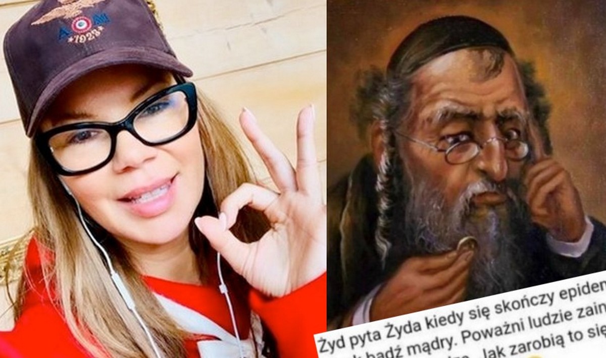 Edyta Górniak osiągnęła właśnie najwyższy poziom bycia foliarą i udostępniła antysemicką grafikę