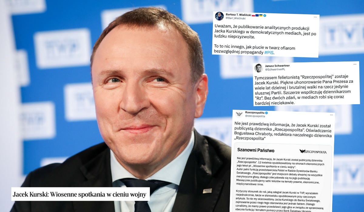 Rzeczpospolita tłumaczy, że opublikowała felieton Jacka Kurskiego, bo czytelnicy mają prawo poznać jego poglądy