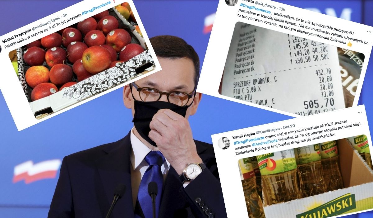 Akcja #DrogiPremierze: ludzie uświadamiają premiera Morawieckiego, że jest drogo i pokazują rachunki