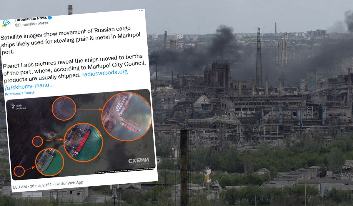 Trwa rozkradanie Mariupola, Rosjanie wywożą zboże, metale, co popadnie i co w ich złodziejskie łapki wpadnie