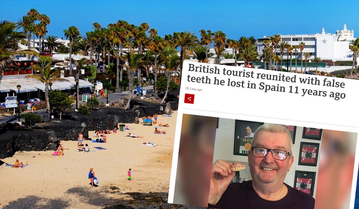 UK: chłop po 11 latach odzyskał sztuczną szczękę, którą stracił przy wymiotowaniu na imprezie w Hiszpanii