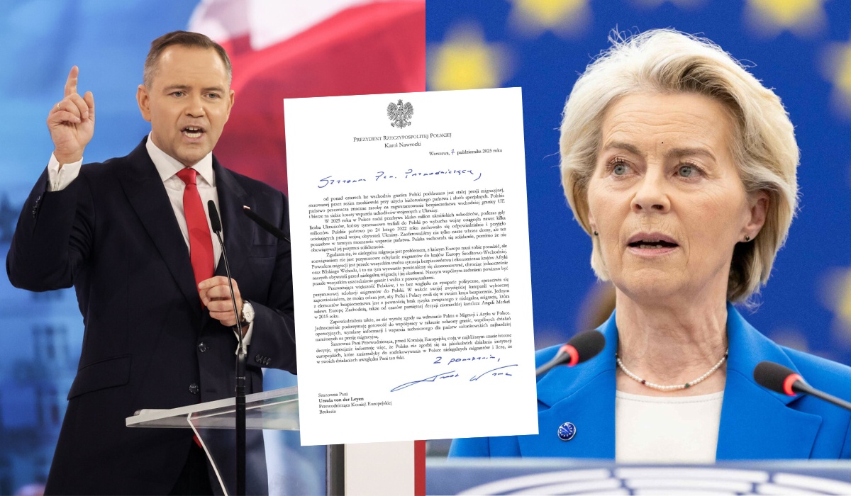 Prezydent Nawrocki powiadomił von der Leyen, że Polska nie zgodzi się na wdrożenie paktu migracyjnego