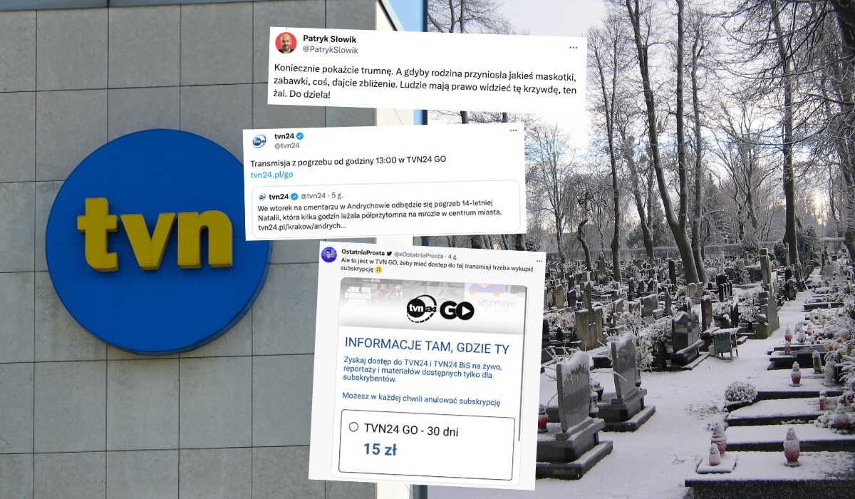 TVN postanowiło wbić się kamerami na pogrzeb Natalii i zrobić live
