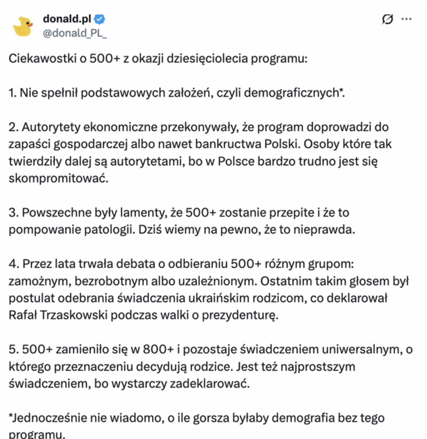 Ciekawostki o 500+ z okazji 10-lecia programu