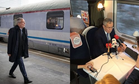 Prezydent Austrii przyjechał na szczyt klimatyczny pociągiem. PKP nie podstawiło jego wagonu