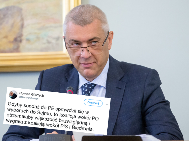 Giertych uspokaja: PO wygra z koalicją PiS i Biedronia