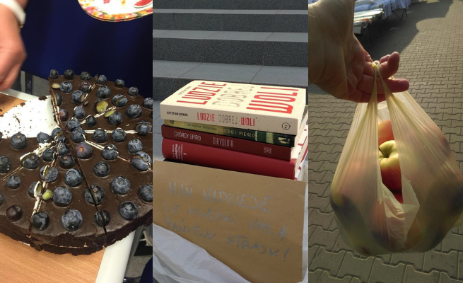 Ludzie wspierają strajkujących nauczycieli na najróżniejsze sposoby