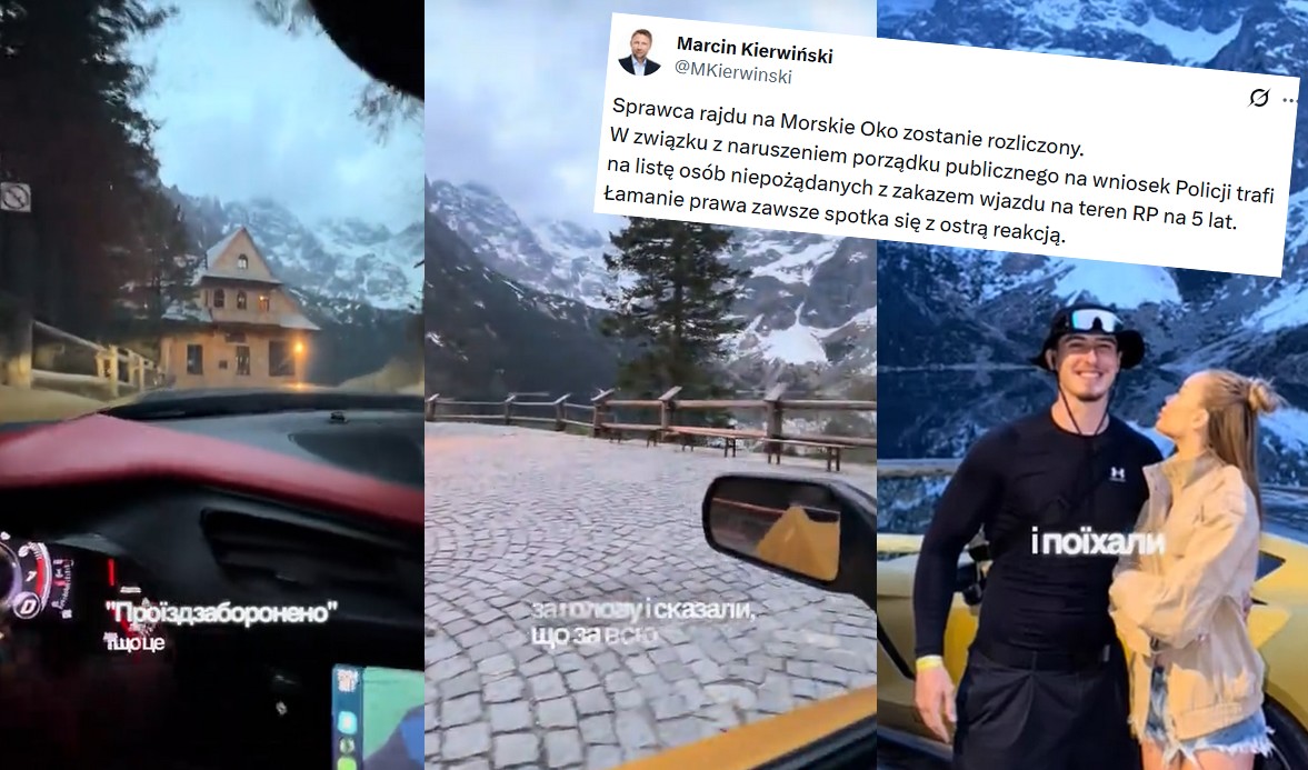 Ukraiński influencer, który wjechał sobie na Morskie Oko dostał 5-letni zakaz wjazdu do Polski