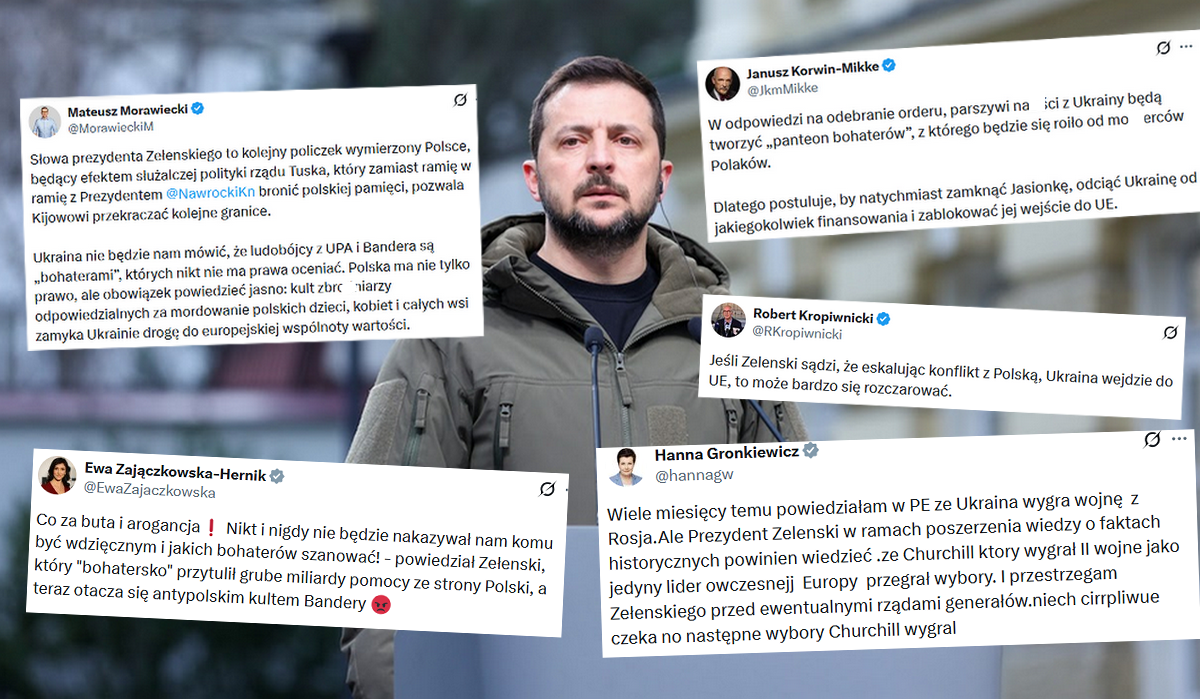 Zełenski zapowiedział ustawę o Ukraińskim Panteonie Narodowym, bo "nikt im nie będzie dyktował jakich bohaterów mają czcić"