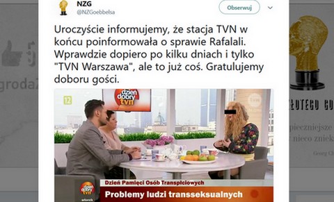 "Nagroda Złotego Goebbelsa" przypomina Rafalalę w TVN-ie