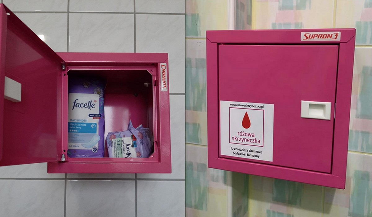 Gdańsk: 350 szkół zamówiło już różowe skrzyneczki z darmowymi środkami menstruacyjnymi