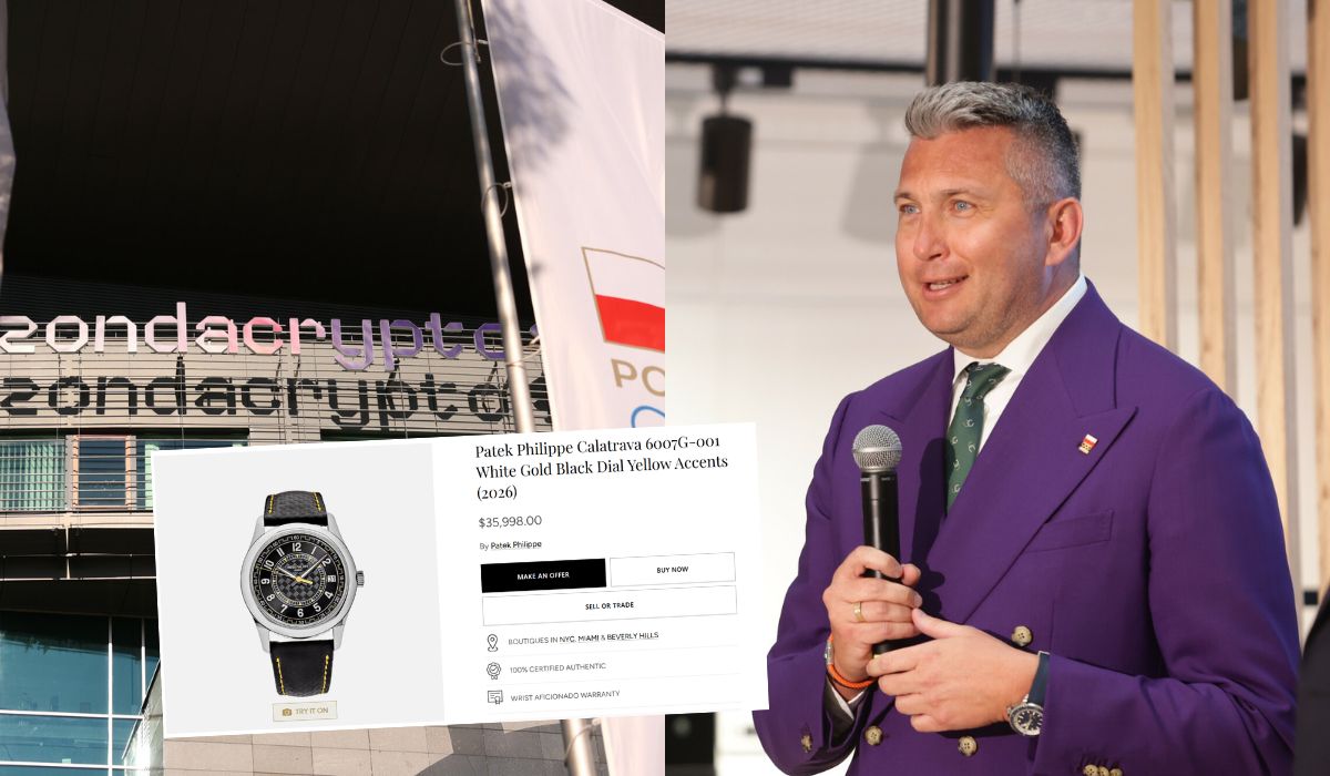 Piesiewicz próbuje się wytłumaczyć dlaczego dostał od szefa Zondacrypto zegarek za 40 koła euro