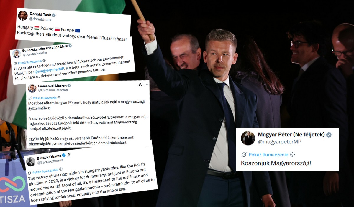 Węgry: wybory wygrała opozycyjna Tisza, Orban i jego ugrupowanie ponieśli klęskę