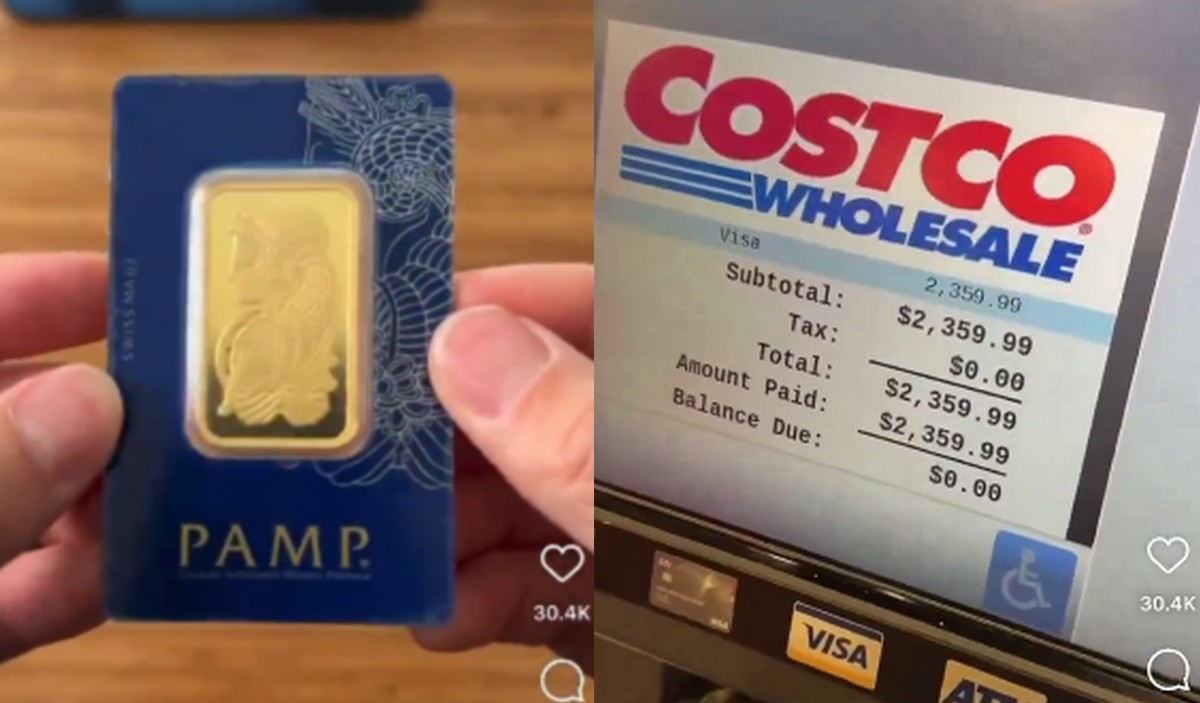 USA: Costco wprowadziło sztabki złota do sprzedaży, można je kupić w sklepach jak ciastka
