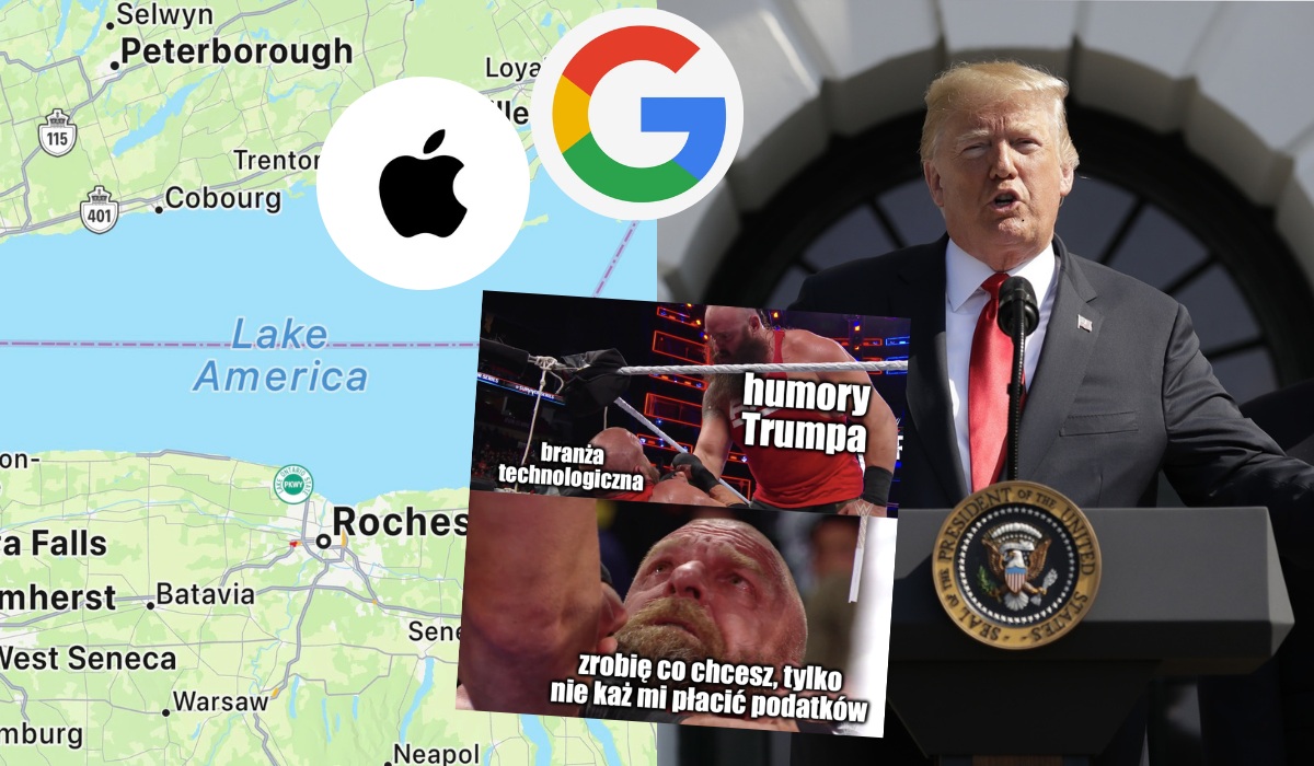 Apple i Google grzecznie zmieniły nazwę jeziora Ontario na swoich mapach tak, jak prezydent Trump kazał