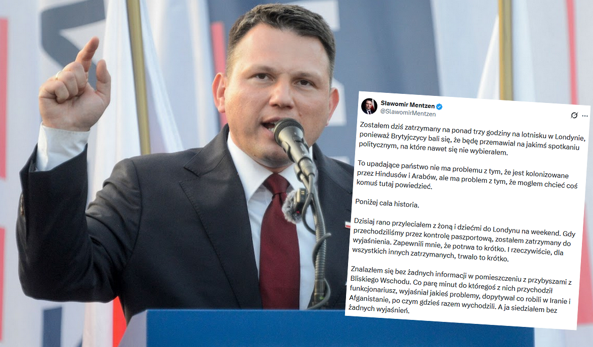Mentzen alarmuje: zostałem zatrzymany na lotnisku jak kiedyś Ziemkiewicz i Korwin-Mikke
