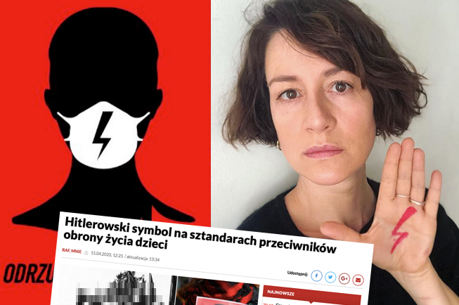 TVP uważa, że Strajk Kobiet używa nazistowskiej symboliki