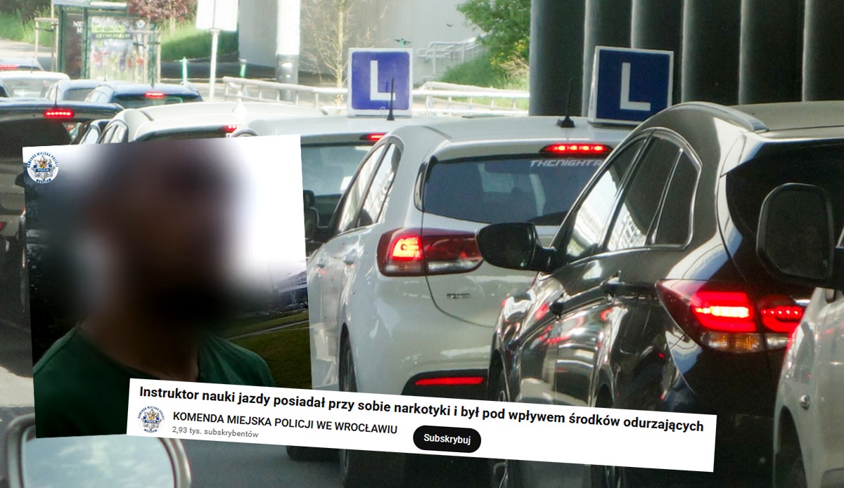 Wrocław: policja zatrzymała "elkę" z nagrzanym instruktorem jazdy