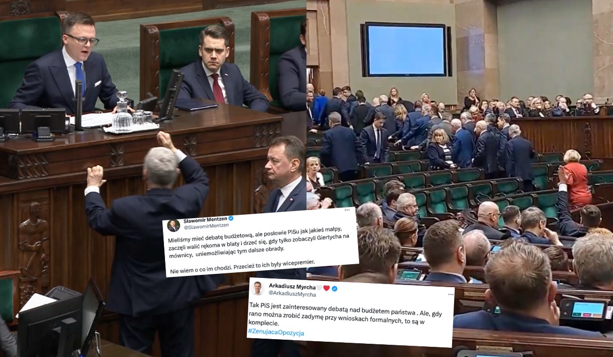 Politycy PiS zrobili awanturę w Sejmie, obrazili marszałka i uciekli z sali